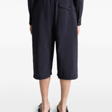 Shorts cargo con coulisse in nero Lemaire - uomo 
