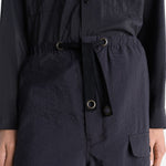 Shorts cargo con coulisse in nero Lemaire - uomo 