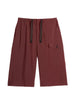 LEMAIRE Burgundy Drawstring Bermuda Shorts - women