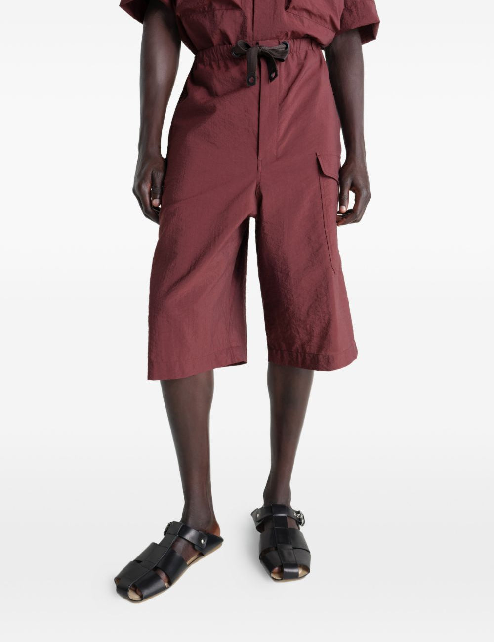Bermuda con coulisse in borgogna LEMAIRE  - donna 