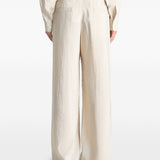 Pantaloni sartoriali dritti in avorio Lemaire - uomo 