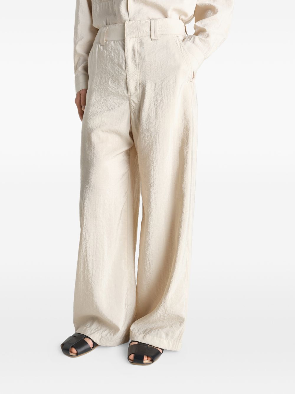 Pantaloni sartoriali dritti in avorio Lemaire - uomo 