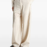 Pantaloni sartoriali dritti in avorio Lemaire - uomo 