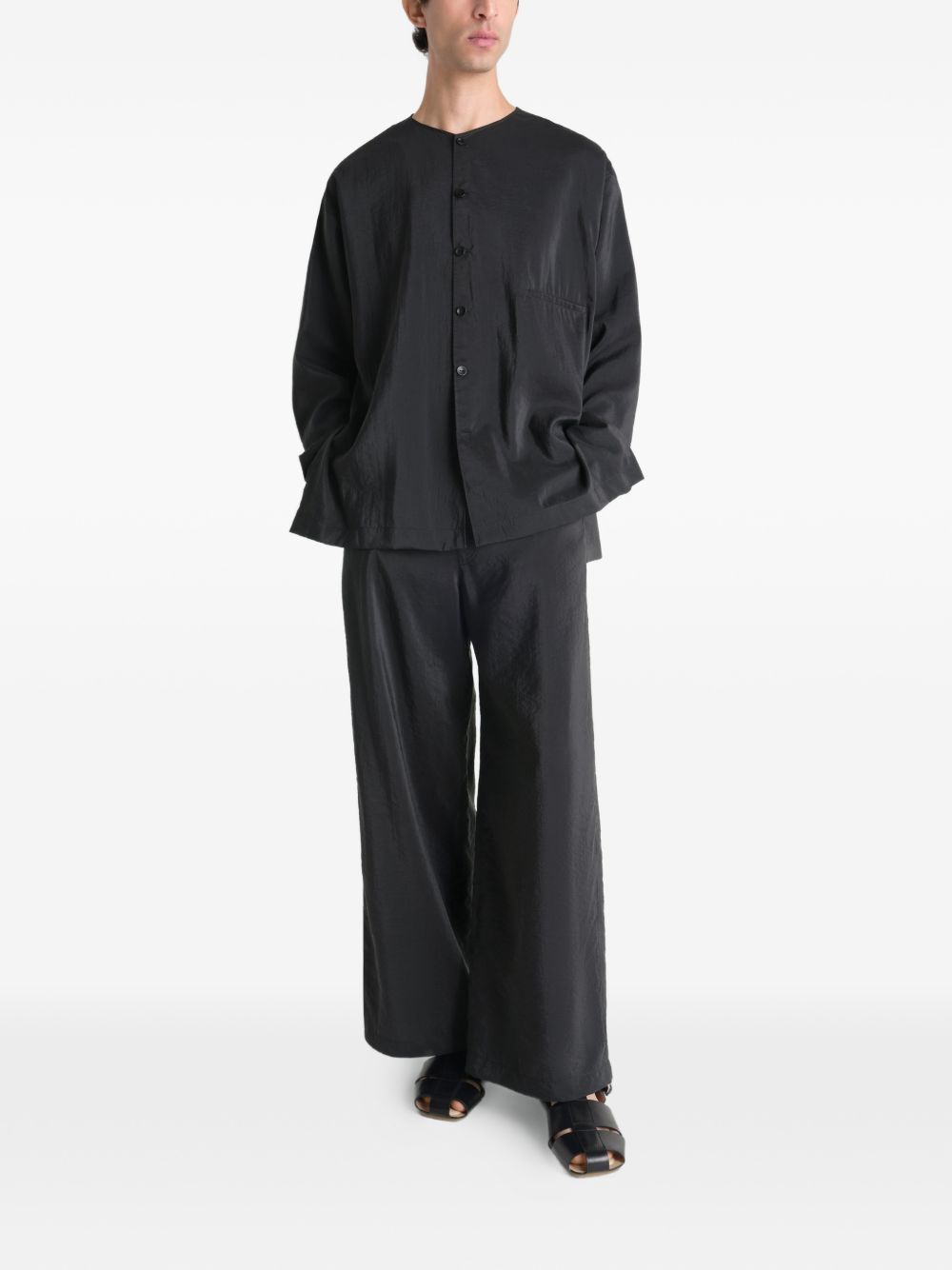 Pantaloni sartoriali dritti in nero Lemaire - uomo 