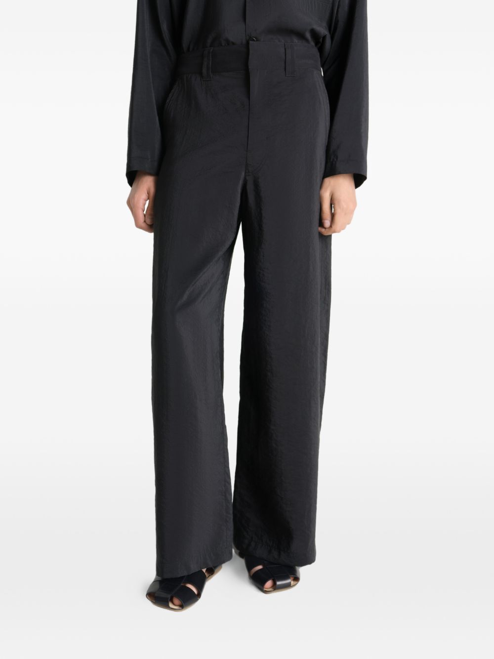 Pantaloni sartoriali dritti in nero Lemaire - uomo 