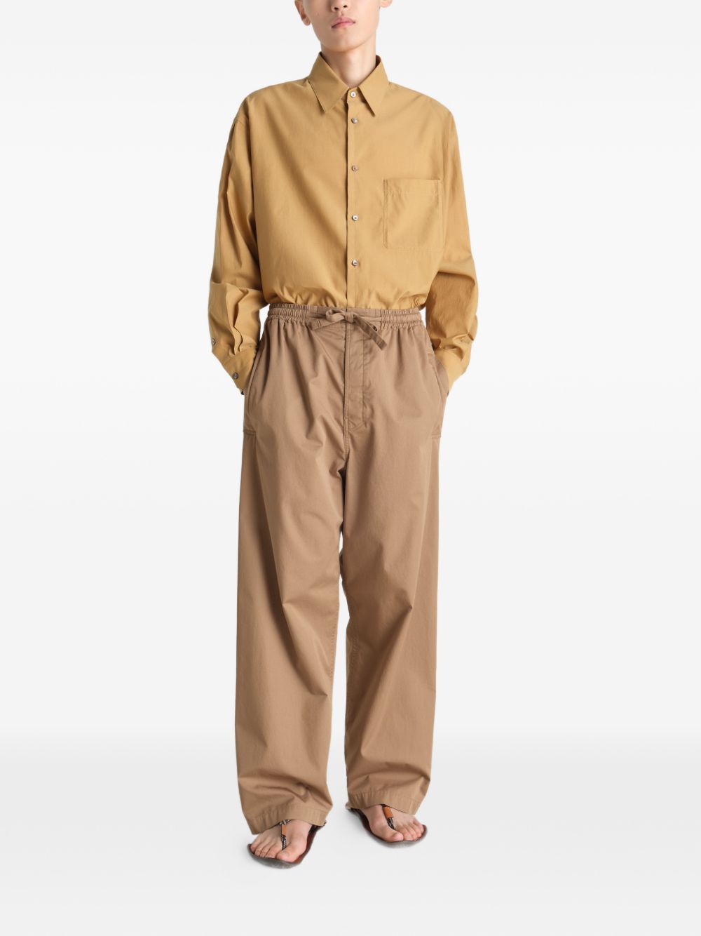 Pantaloni con coulisse in beige LEMAIRE - uomo 