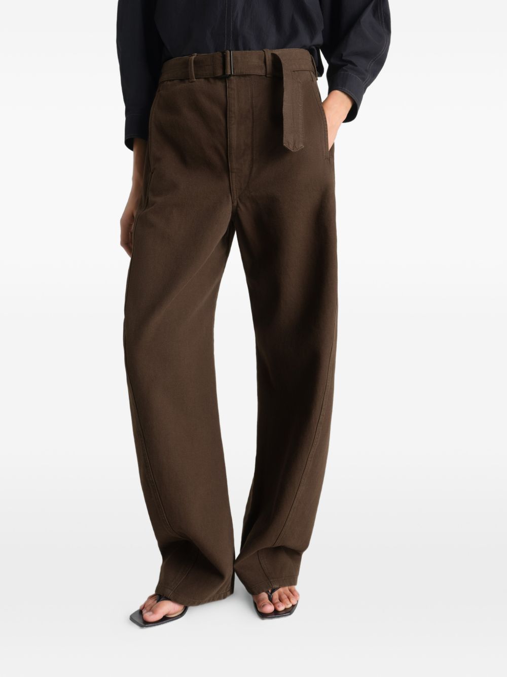 Jeans con cintura in marrone Lemaire - uomo 