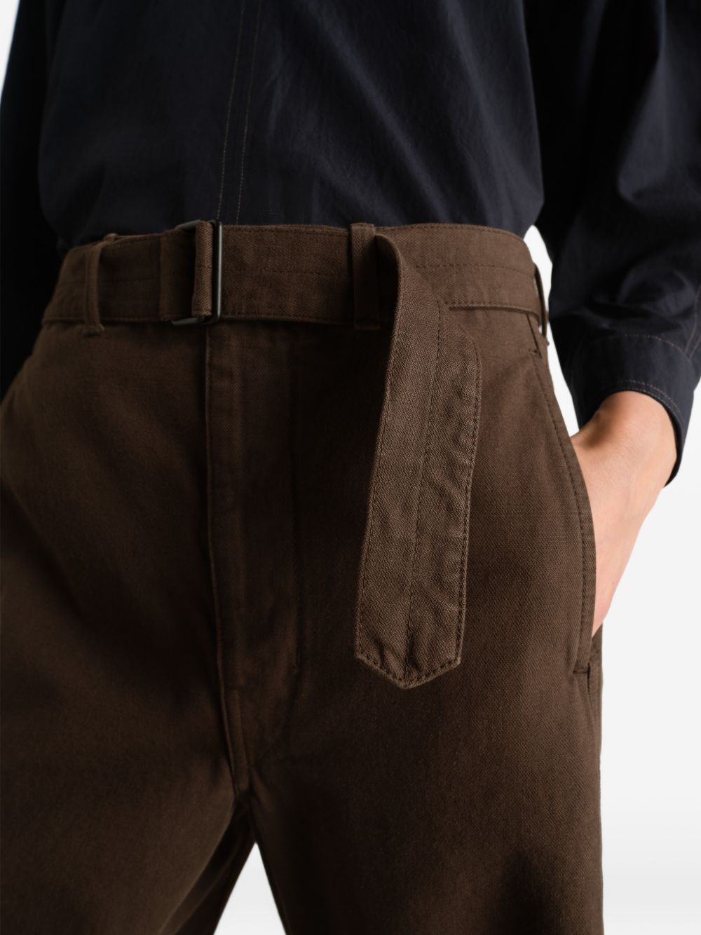 Jeans con cintura in marrone Lemaire - uomo 
