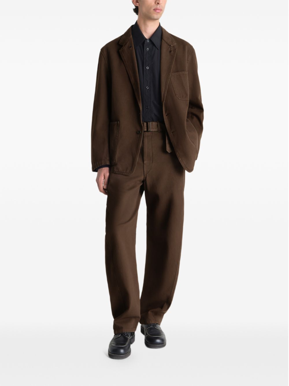 Jeans con cintura in marrone Lemaire - uomo 