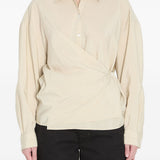 Camicia con chiusura laterale in beige Lemaire - donna 