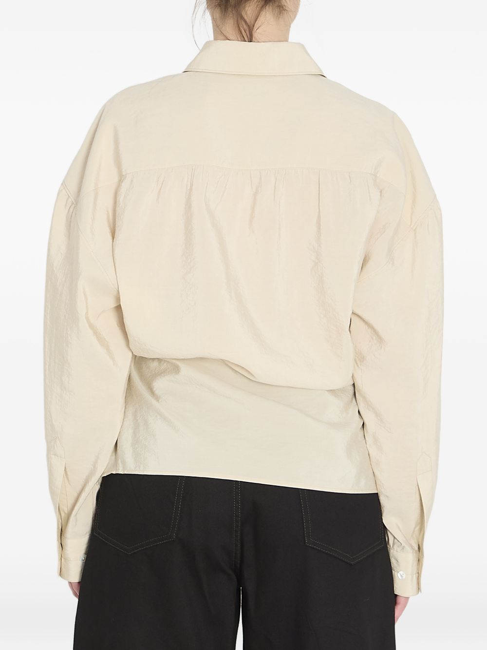 Camicia con chiusura laterale in beige Lemaire - donna 