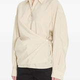 Camicia con chiusura laterale in beige Lemaire - donna 