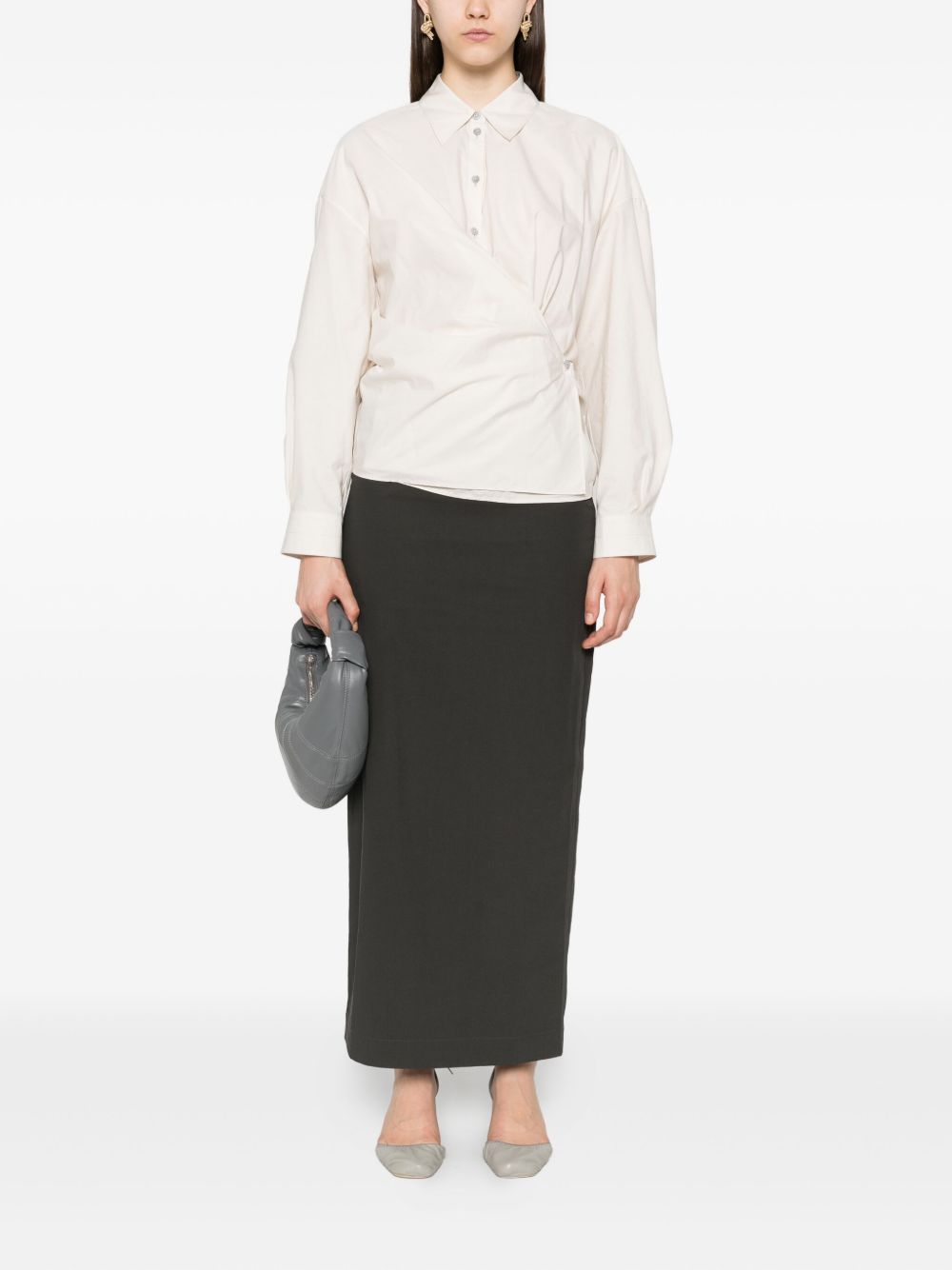 Camicia con chiusura laterale in avorio Lemaire - donna 
