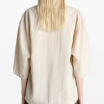 Top con colletto in avorio Lemaire - donna 