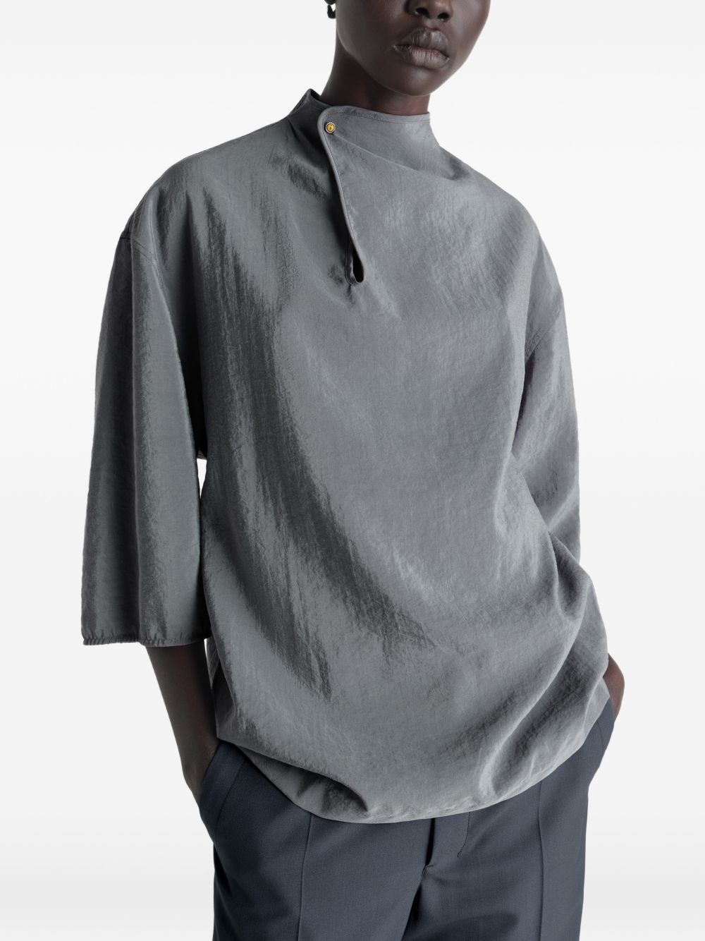 Blusa con collo rialzato in grigio LEMAIRE  - donna 