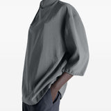 Blusa con collo rialzato in grigio LEMAIRE  - donna 