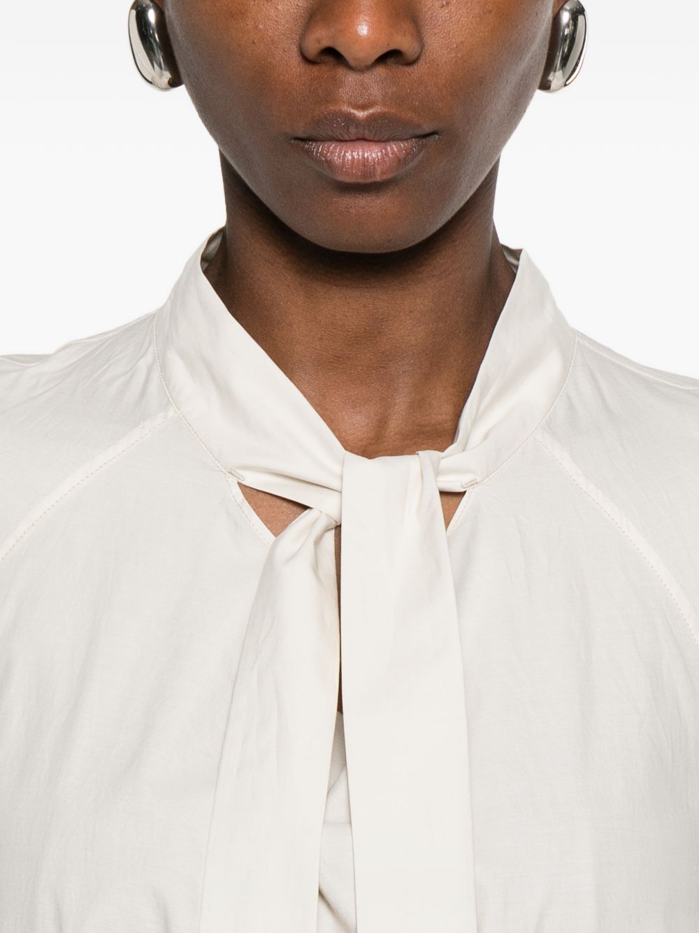 Blusa ascot in bianco LEMAIRE - donna 