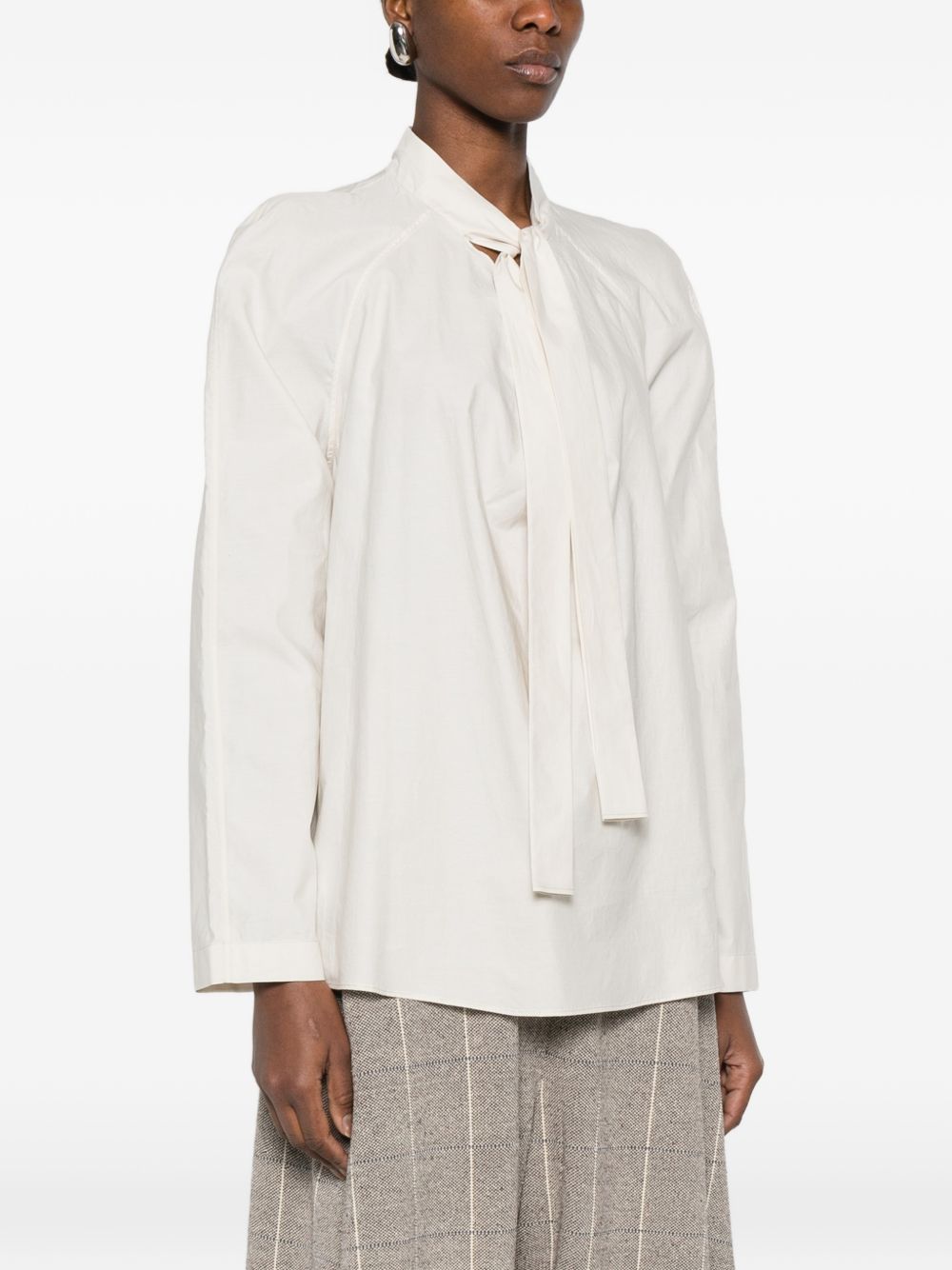 Blusa ascot in bianco LEMAIRE - donna 