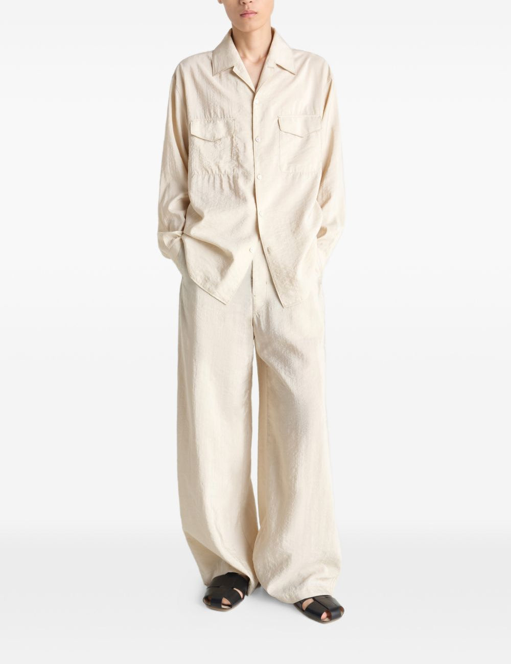 Camicia con tasche in beige Lemaire - uomo 