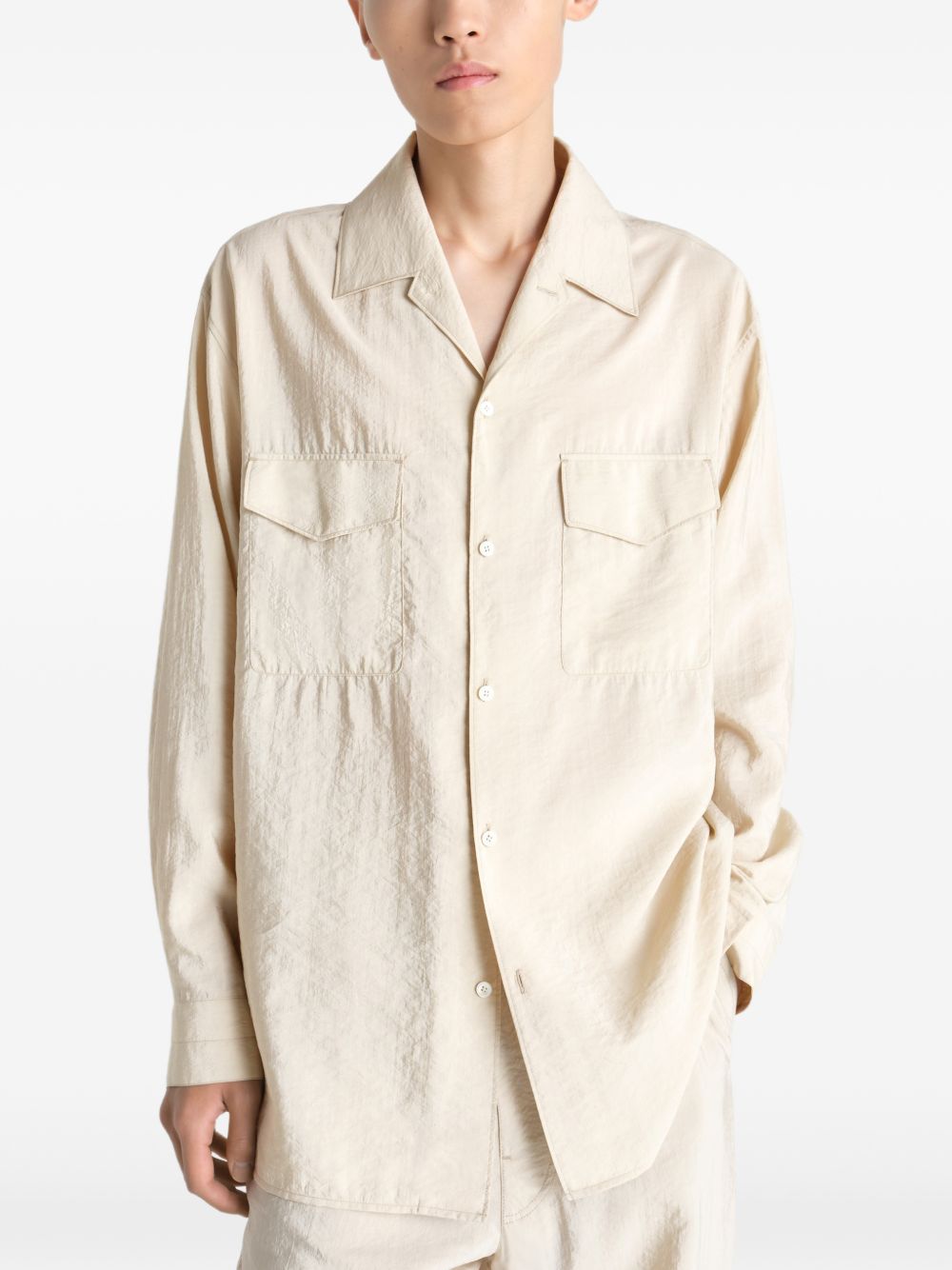 Camicia con tasche in beige Lemaire - uomo 