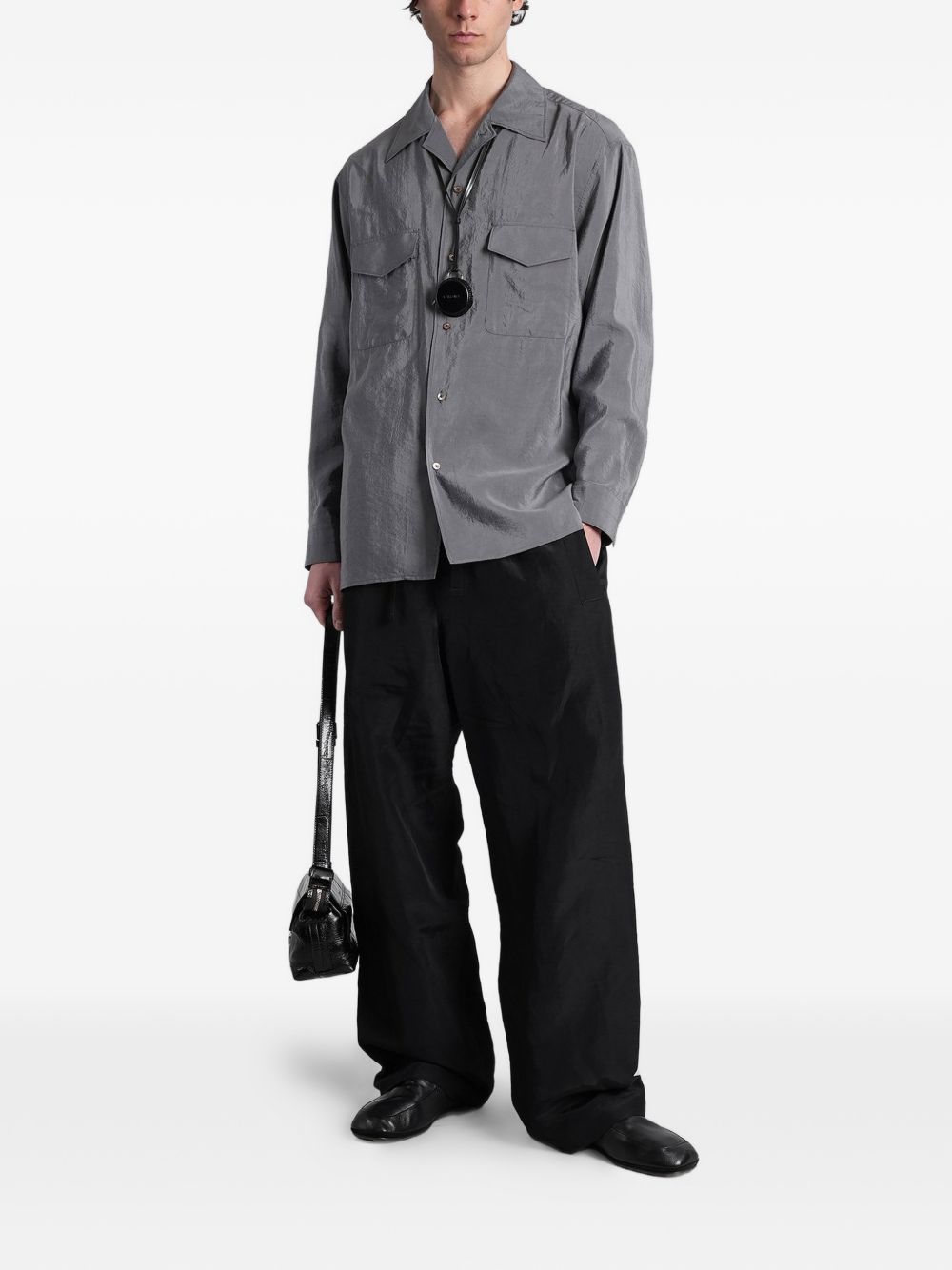 Camicia con tasche in grigio Lemaire - uomo 