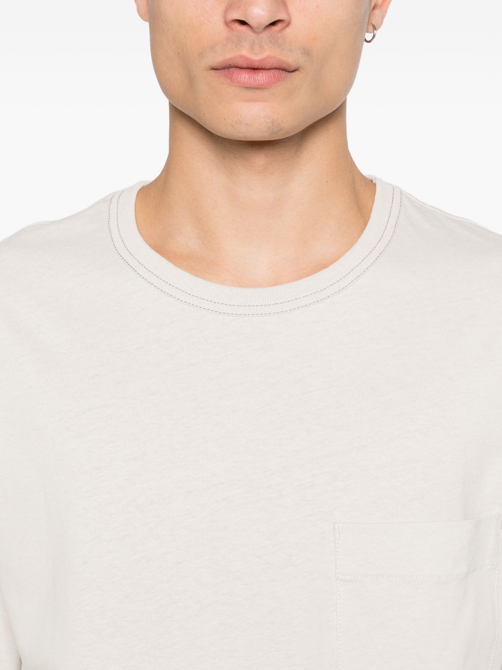 T-shirt a maniche corte in bianco Lemaire - uomo 