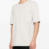 T-shirt a maniche corte in bianco Lemaire - uomo 