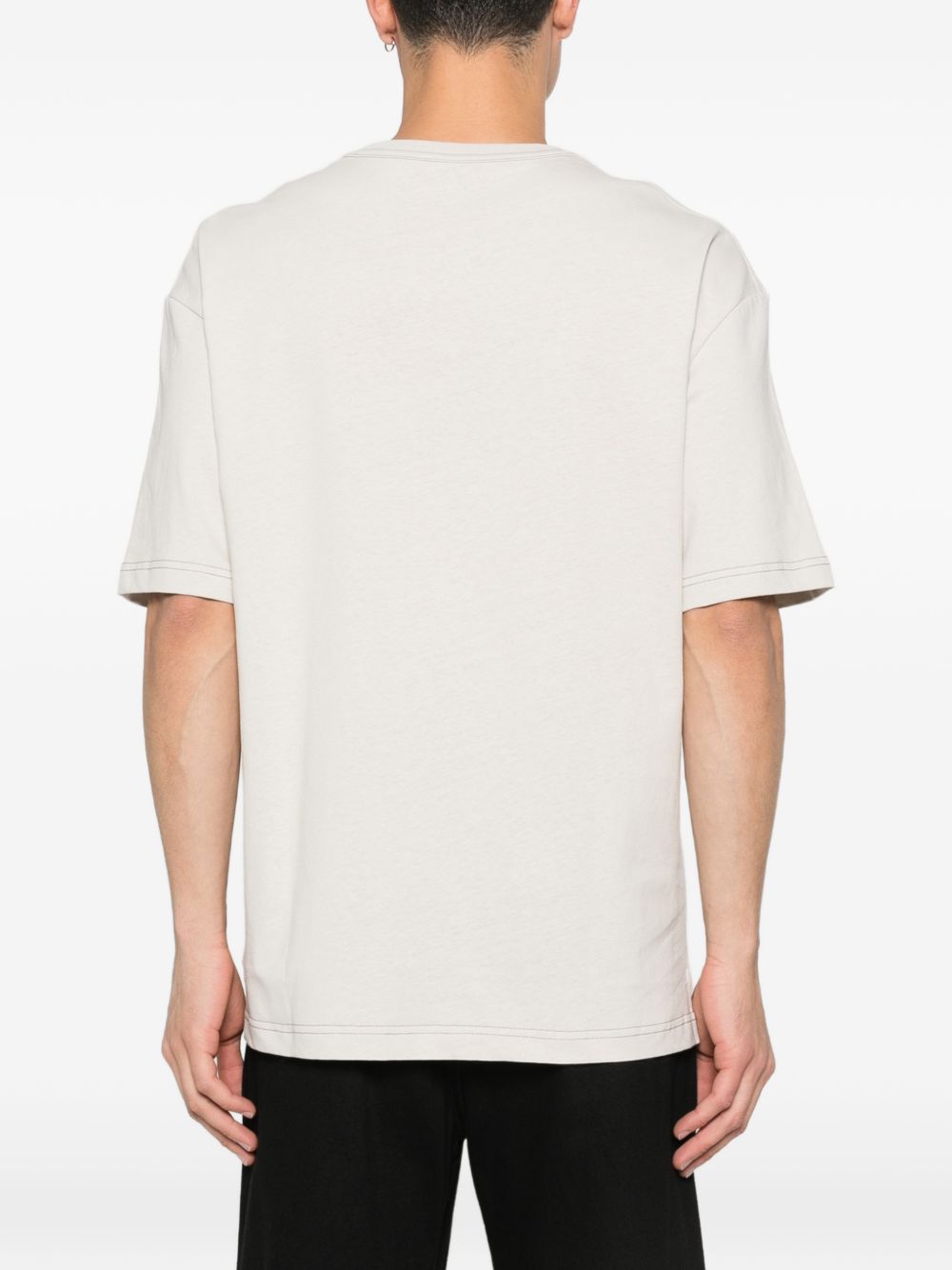T-shirt a maniche corte in bianco Lemaire - uomo 