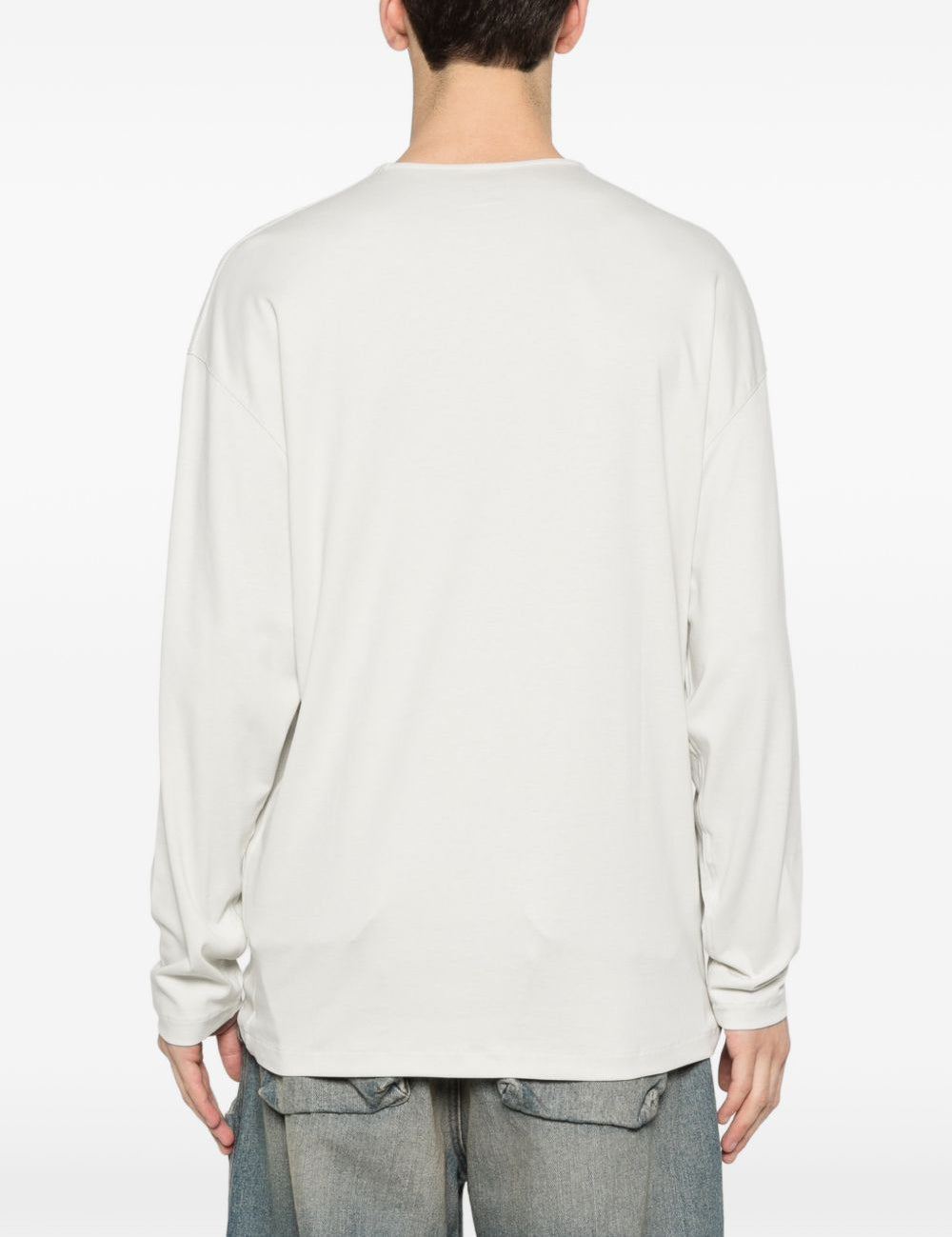 T-shirt a manica lunga in bianco Lemaire - uomo 