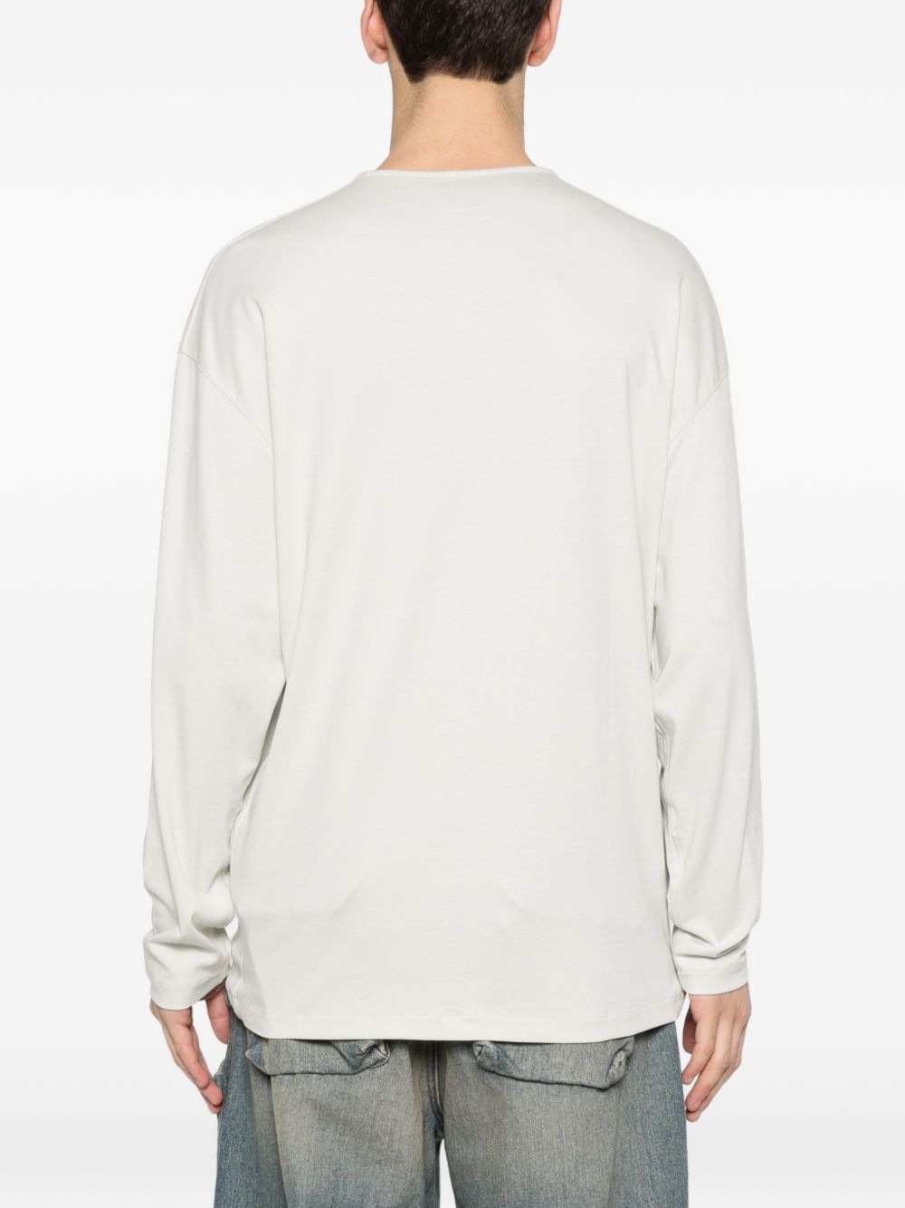 T-shirt a manica lunga in bianco Lemaire - uomo 