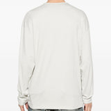 T-shirt a manica lunga in bianco Lemaire - uomo 