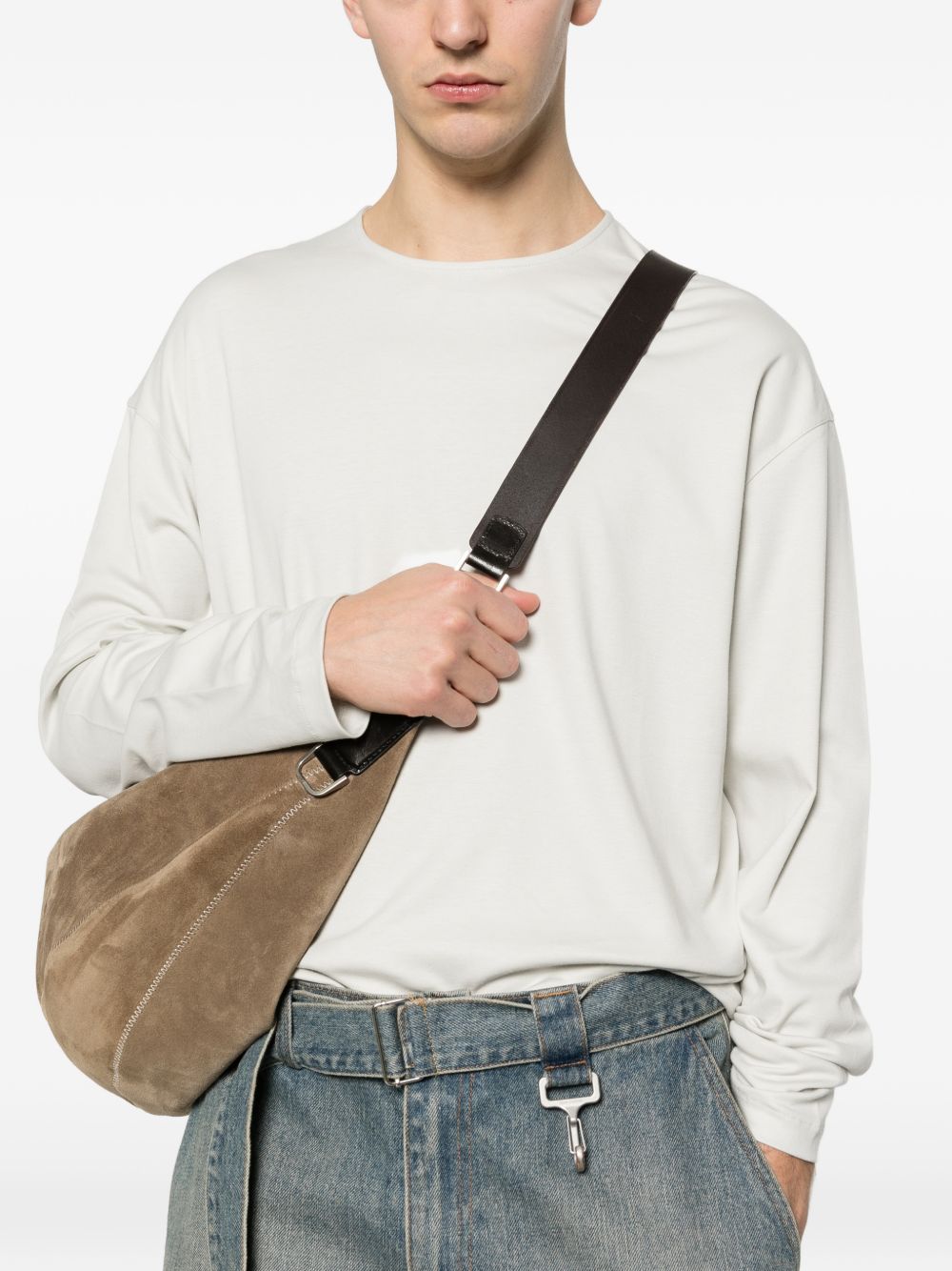 T-shirt a manica lunga in bianco Lemaire - uomo 