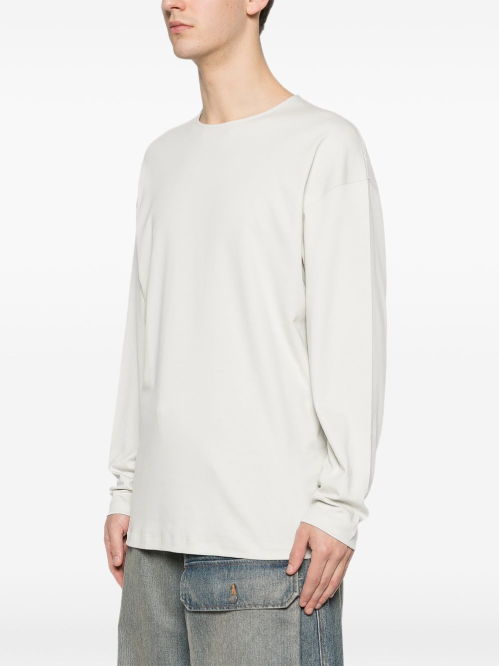 T-shirt a manica lunga in bianco Lemaire - uomo 