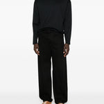 T-shirt a maniche lunghe in nero Lemaire - uomo 