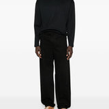 T-shirt a maniche lunghe in nero Lemaire - uomo 