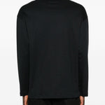 T-shirt a maniche lunghe in nero Lemaire - uomo 