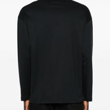 T-shirt a maniche lunghe in nero Lemaire - uomo 