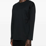 T-shirt a maniche lunghe in nero Lemaire - uomo 