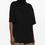 T-shirt con foulard in nero Lemaire - donna 