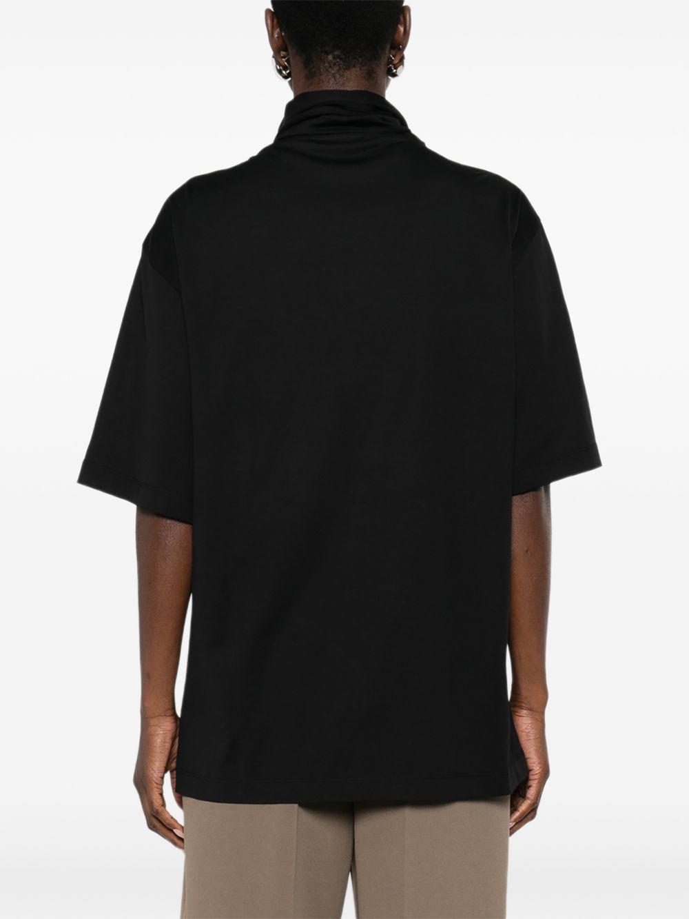 T-shirt con foulard in nero Lemaire - donna 