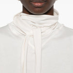 T-shirt con foulard in avorio Lemaire - donna 