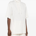 T-shirt con foulard in avorio Lemaire - donna 