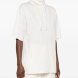 T-shirt con foulard in avorio Lemaire - donna 