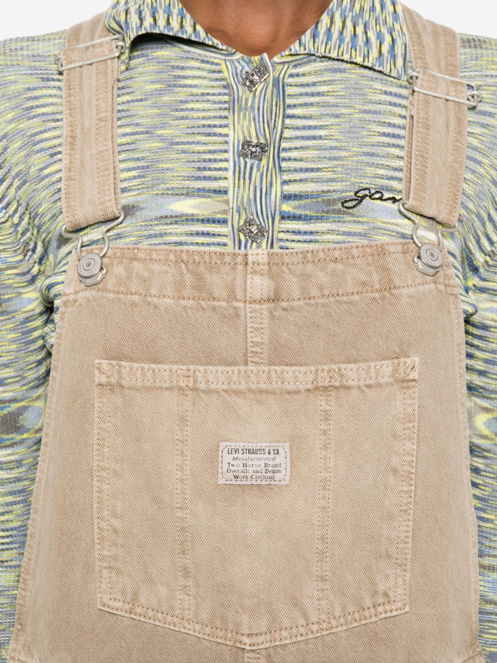 Salopette con tasche laterali in beige Levi's - donna 