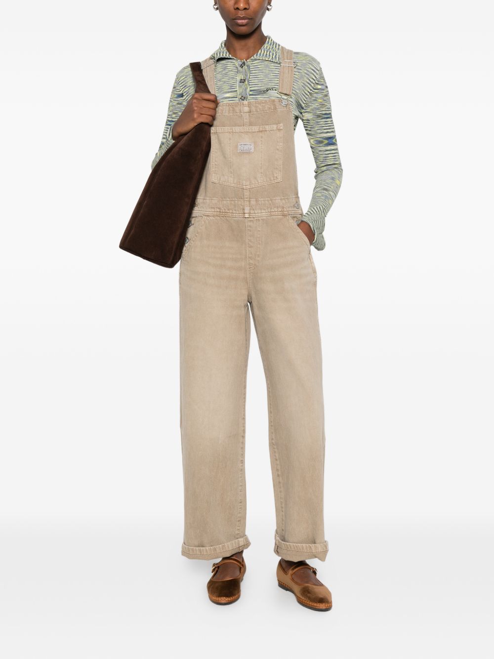 Salopette con tasche laterali in beige Levi's - donna 