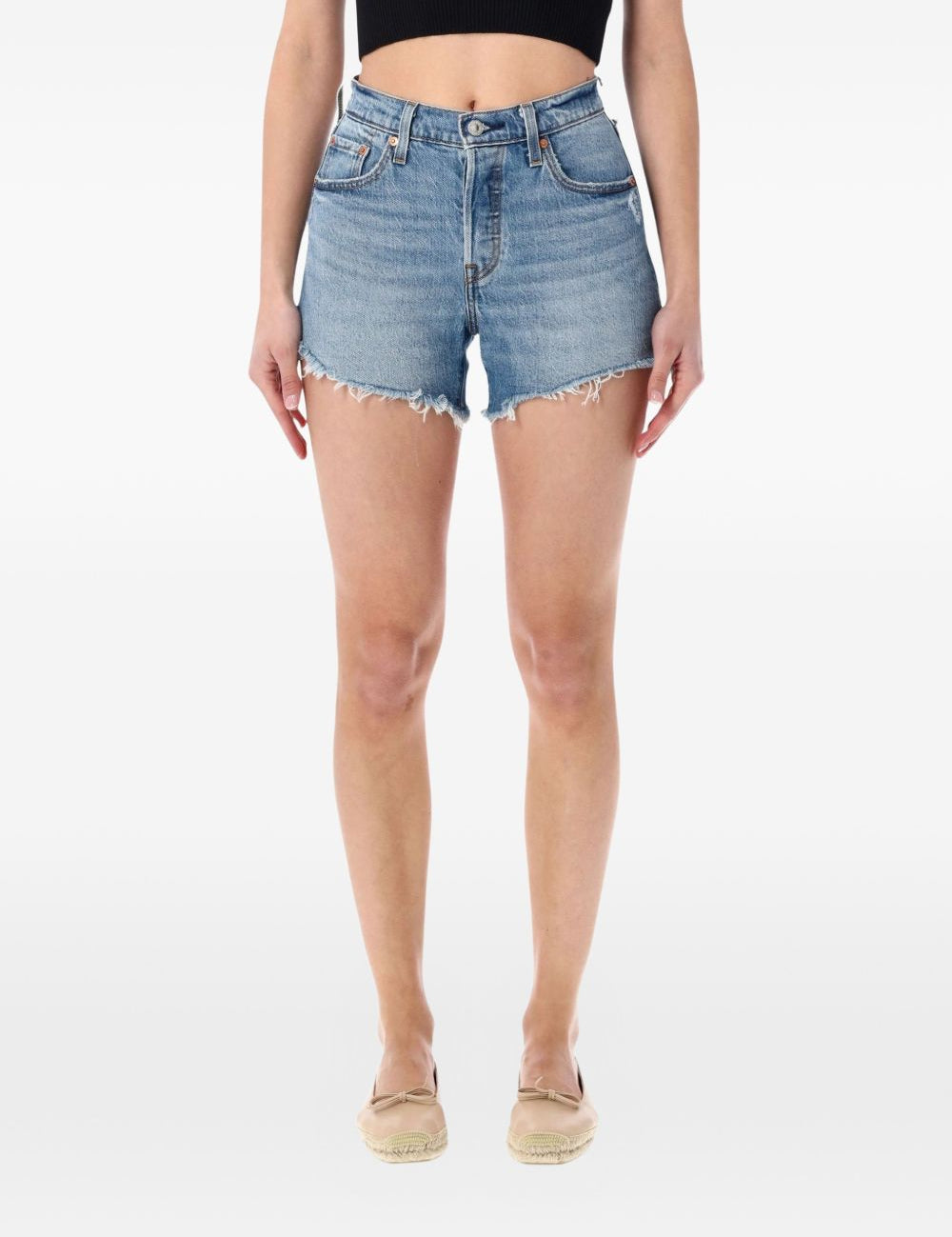 Pantaloncini sfrangiati 501® curve in blu Levi's - donna 