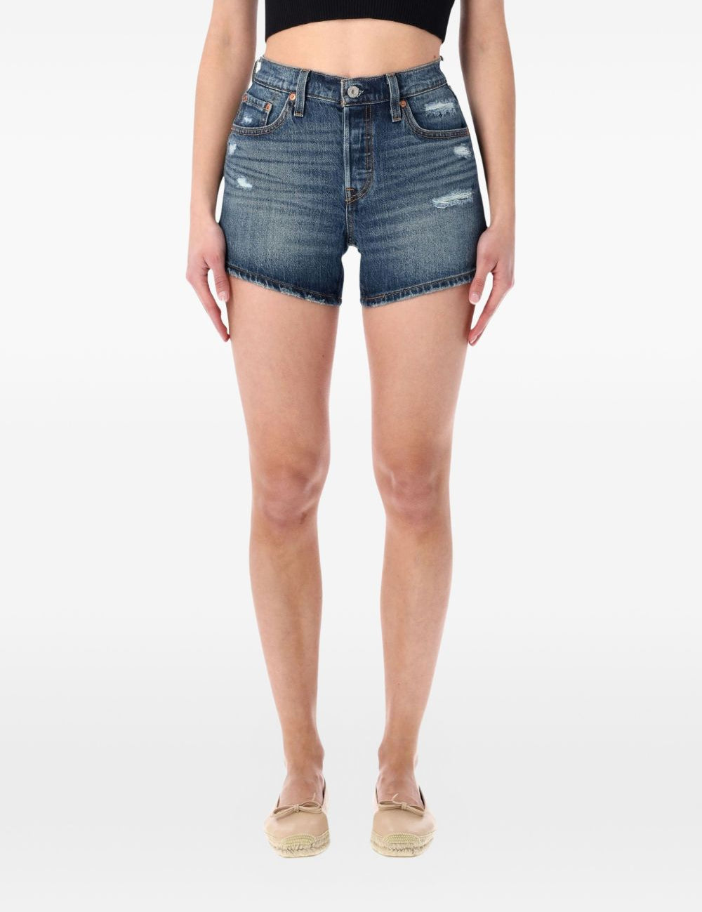 Pantaloncini sfrangiati 501® curve in blu Levi's - donna 