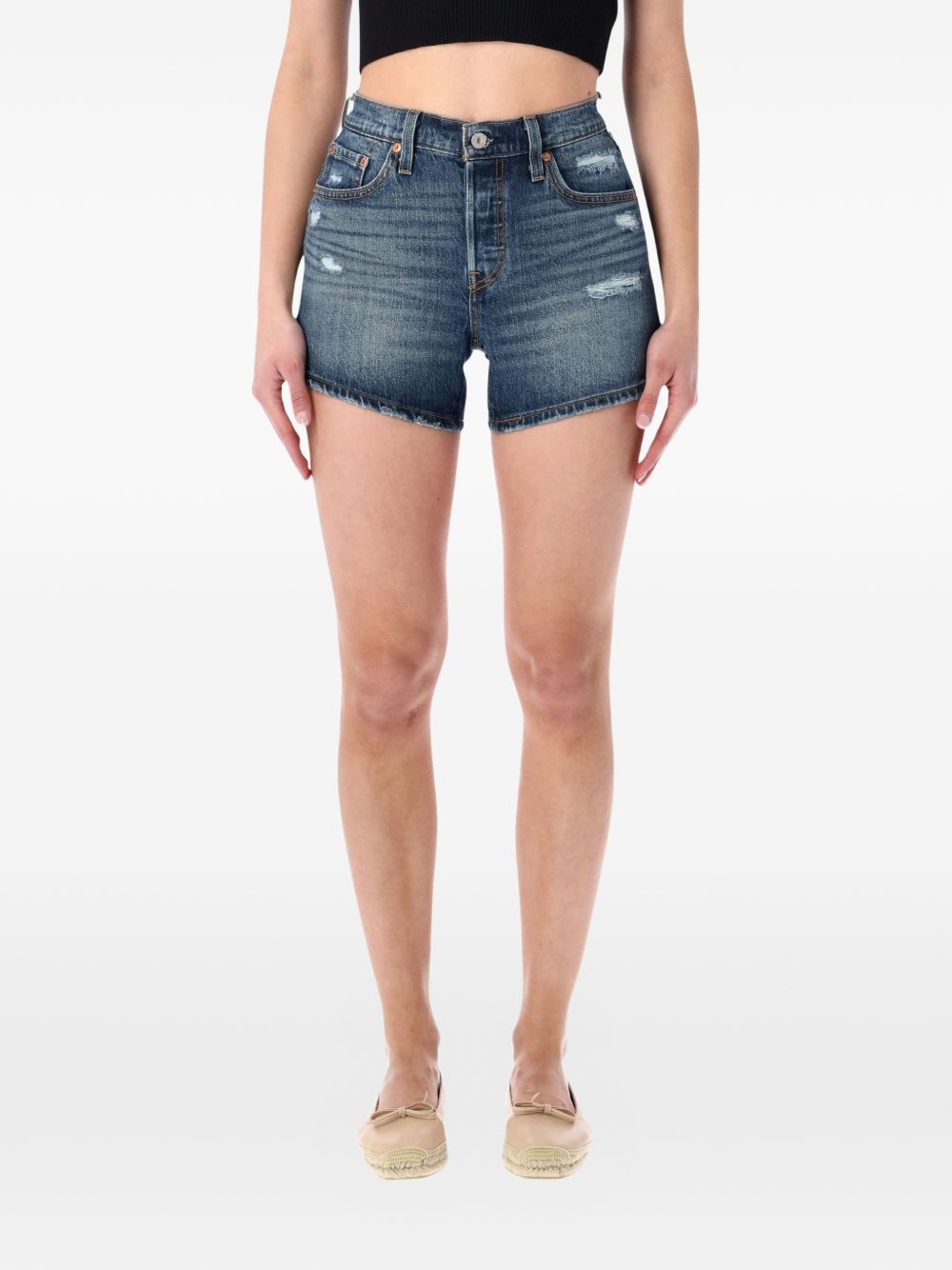 Pantaloncini sfrangiati 501® curve in blu Levi's - donna 