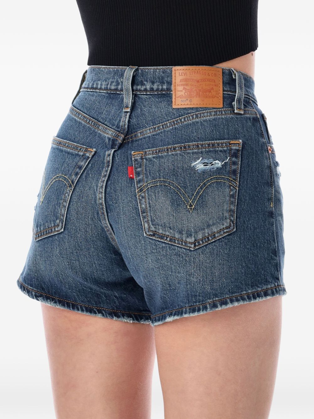 Pantaloncini sfrangiati 501® curve in blu Levi's - donna 
