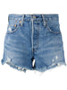 Shorts denim con effetto vissuto in blu Levi's - donna